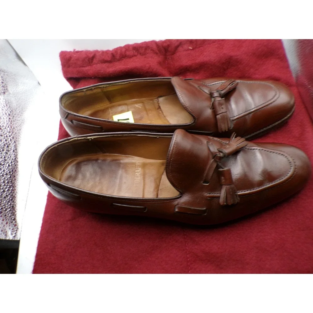 Classic Johnston&Murph Brown Leather Tassel Loafer Dress Shoes Men's Size 9.5‎